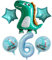 DIWULI Dino Geburtstag Deko 6 Jahre - Luftballon Set