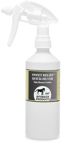 Biteback Products 'Sweet Relief Quick-Silver' - Natural Cleansing Skin Care Spray for Dogs & Horses | Soothes Minor Skin Irritations, Skin Defence | With Ionic Silver & Allantoin 500ml | Silver Spray For Dogs, Cleansing Skin Care Spray For Dogs And Horses, Soothes Minor Irritations, Allantoin