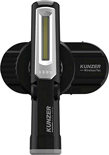 KUNZER PLI-7 Arbeitslampe – COB-Technik Werkstatt-Taschen-Leuchte mit 300lm Lichtstärke und 9h Leuchtdauer - Induktion