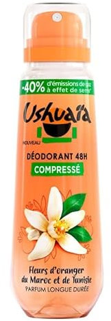 USHUAIA - Déodorant Atomisuer Compressé Fleur D'Oranger 100Ml - Lot De 3 - Vendu Par Lot
