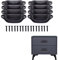 KLEHOPE 8 Piece Black Door Knobs - Black Cupboard Handles with Mounting Screws, Drawer Handles (98 X 32mm), Pulls for Cabinets and Makeup Drawers
