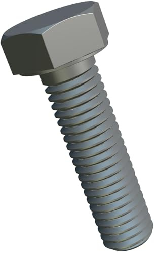 M12x35 Pernos de cabeza hexagonal, pernos hexagonales métricos, tornillos de cabeza para construcción metálica, automotriz, maquinaria, acero galvanizado Class 8.8 DIN933 12mm x 35mm (Pack of 5)