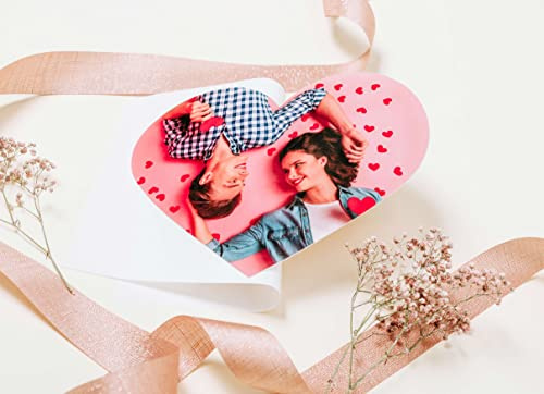 Fototorte-24 Fondant Tortenaufleger personalisiert (Herzform 20 x 25 cm) | Torten Deko essbare, Herzförmig, Tortenaufleger personalisiert, Esspapier bedrucken, Zuckerpapier für Torte