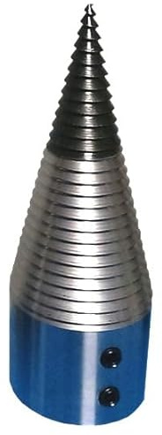 Holzspalter Drillkegel Kegelspalter 100mm mit NUT wechselbare Spitze/unterschiedliche Aufnahmen (Bohrungen) (Aufnahme 32mm mit 10mm NUT)
