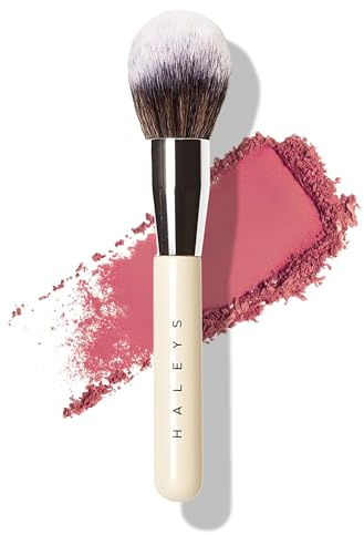 HALEYS Beauty Powder Makeup Brush, Soft Face Brush for Loose & Pressed Powder, Seamless Blending with Streak Free Finish, Make Up Essentials, Vegan & Cruelty Free