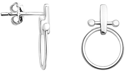 SOFIA MILANI - Damen Ohrringe 925 Silber - Kreis Venus Weiblichkeits Symbol Ohrstecker - E1418
