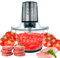 MAKA Tritatutto da Cucina Elettrico Ciotola in Vetro 1.5 Litri Tritacarne Passapomodoro 4 Lame Acciaio Inox 400W Frullatore Piedini Antiscivolo 2 Velocità Ciotola senza BPA Passaverdure Passata