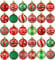 30 Stück 15 Designs Weihnachtskugeln Weihnachtsdeko Set,60mm Kunststoff Weihnachtsbaumkugeln mit Aufhänger Christbaumkugeln Plastik Bruchsicher,Weihnachtsbaumschmuck (Rot Grun)