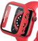 SOLOLUP Cover Compatibile per Apple Watch Series 9/Series 8/Series 7 con Vetro Temperato Pellicola Protettiva，PC Rigido Caso Antiurto Protezione Completa per iwatch 41mm Custodia,Rosso