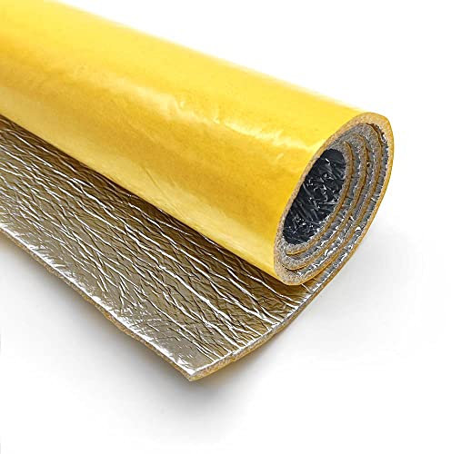 Aislante Térmico Reflexivo AUTOADHESIVO (10m x 1,2m) - Fabricado en aluminio 100% - Aislamiento de viviendas, caravanas, furgonetas, radiadores