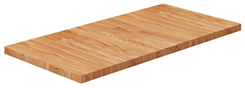 vidaXL Waschtischplatte Hellbraun 80x40x2,5 cm Massivholz Behandelt, Tischplatte, Ersatzplatte Bad, Ersatztischplatte, Badezimmer Ersatzplatte
