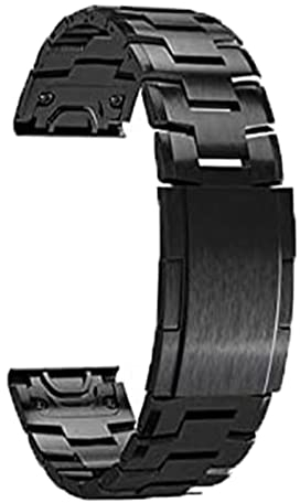 DASEB Neuestes Titan-Legierung Armband Uhrenarmband für Fenix 6X Armband 22 26mm Für Garmin Fenix 6 6X Pro 5 5XPlus 935 945 D2 Armband (Farbe: Svart, Größe: Für Garmin D2 bravo)