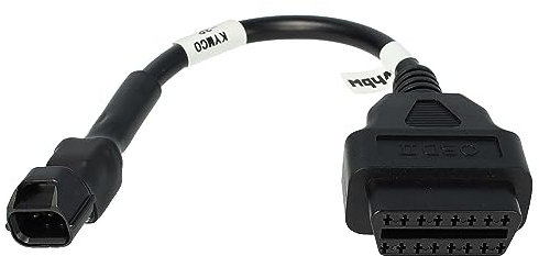 vhbw OBD Adapter 3Pin auf OBD2 16Pin kompatibel mit Kawasaki J125, J300 Motorrad, Roller - 0,15 m