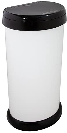 Total Bins UK Limited Stylish, Modern Design & Flat Back Space Saving Shape. Touch Lid Mechanism With Removable Bin Bag Retaining Ring. Ideal For The Kitchen, Office or Bathroom…