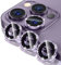 YSJJZRL 3 Pcs 9H Diamond Camera Lens Film,Glitter HD Tempered Glass Camera Cover Flash drill Lens Film For iPhone 11/11 Pro/11 Pro Max (For ip11pro max,Purple)