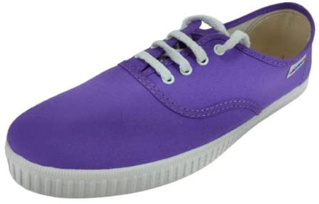 Kiruz - Zapatillas de Lona - Alpargatas - Bambas de Lona Mujer - Zapatos Verano - Zapatillas con cordón - 37, Morado