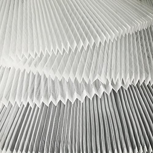 Akkordeon-Plissee, steifer Gaze-Stoff, Meterware, Bühnenhintergrund, Mesh-Stoffe, DIY-Form nähen, FDress Designer-Stoffe, 06, gerade 1 x 1,45 m