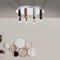 Lightbox runde 12 flammige LED Deckenlampe - moderne Deckenleuchte - dimmbar in 3 Stufen - 22 cm Höhe - Ø 51 cm - 48 W - 5400 lm - 3000 K - aus Metall/Acryl - in Aluminium/Schwarz/Braun/Kaffeefarben