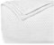 Dreamzie - Flauschig Fleecedecke 220 x 270 cm - Kuscheldecke Mikrofaser 100% Polyester 260gsm - Decke Sofa mit Fischgrätmuster und weicher Haptik - Weiß