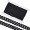 GORGECRAFT 10M RIC Rac Trim Ribbon 20mm Breit Zweireihig Wellenförmig Zum Nähen Biegefransenbesatz Schwarz Rick Rack Elastisch Gewebter Geflochtener Stoff Spitzenverzierung DIY Bekleidungszubehör