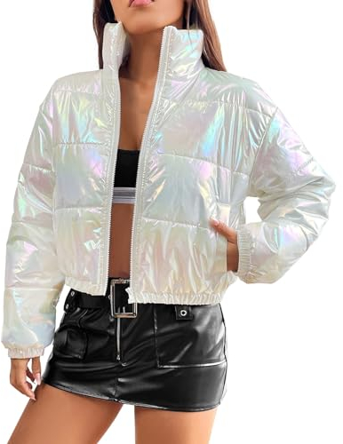 Pullover Senfgelb Damen buntem Reißverschluss, kurze Tasche, warm, lockerer Stehkragen, winddicht, Baumwolljacke Skijacke Damen Blau (Gold, S)