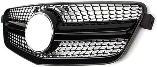Auto Kühlergrill für Ben z E-Class W212 2010-2013, Grill Schwarz Glänzend Doppel-Lamellen Grill Front Doppel Rippen Grill Kühlergrill Links Rech
