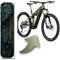 Designfolie für E-Bike Akkucover für CUBE Stereo | Reaction Hybrid Modelle, Rahmenschutz eBike, Fahrrad Aufkleber, Bike Sticker (Cube Abdeckung 20-04377, 21-11463, 20-01818, AquaGleam Forest)