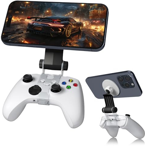 Generic Telefonhalterung Clip für Xbox Series X/S Controller, Mag-Safe verstellbar, Fernspiele, Zubehör für Telefone – Silber