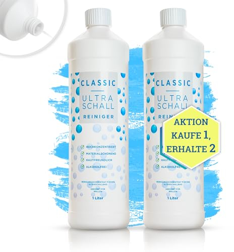 Ultraschallreiniger Konzentrat für jedes Ultraschallgerät | Hygienische & Materialschonende Reinigung für Brillen, Schmuck & Zahnersatz | Vom Augenoptiker entwickelt (Vom Augenoptiker entwickelt)(Set)