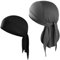 WTACTFUL 2pcs Sports Bandana Cap Kopftuch Herren Damen, Sommermütze Radmütze Fahrradmütze Fahrrad Mütze Kopfbedeckung Schwarz Grau