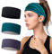 Sport Stirnbänder für Damen - Breit Stirnband Elastisch Haarbänder Haarreife für Yoga Workout Laufen Wandern Make-up
