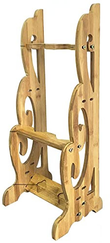 Vertikaler Display-Schwertständer, Katana-Halter – Bodenstehender Display-Waffenständer, Holz-Kampfsport-Schwertständer, Schwertaufhänger Zur Aufbewahrung Verschiedener Schwerter Und Langwaffen (2–8