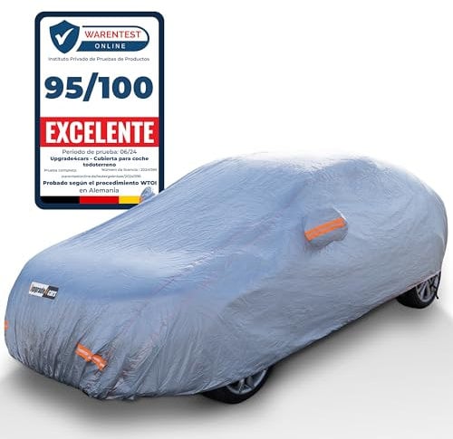 Upgrade4cars Autoabdeckung Outdoor Vollgarage | Auto Abdeckplane Komplett für alle Jahreszeiten | Autoplane Universal | Pkw Größe: XL 533 * 178 * 121 cm