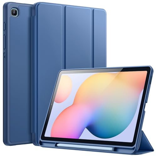 JETech Funda para Samsung Galaxy Tab S6 Lite 10,4 Pulgadas 2024/2022/2020 con Soporte para S Pen, Carcasa Slim Tableta con Respaldo TPU Suave, Auto-Sueño/Estela (Marino)
