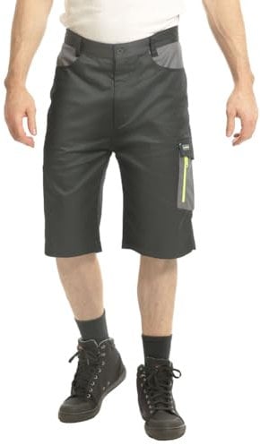 Goodyear GYSHO045 Herren Stretch-Cargo-Arbeitsshorts mit mehreren Taschen, Schwarz und Grau, 34W