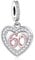 13 18 21 30 40 50 60 70 80 Birthday Age Anniversary Rose Gold Love Heart Charm Bead Pendant 925 Sterling Silver Compatible With Pandora Charm Moments Bracelet (60th Birthday Charm)