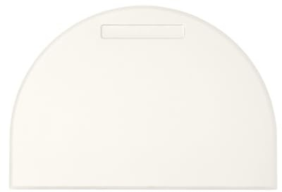 Eglooh - Diana - Schreibtischunterlage aus Leder Weiß cm 65x45 - Mit halbrunder Form, Stiftfach und Handwerkliche Nähte - Made in Italy