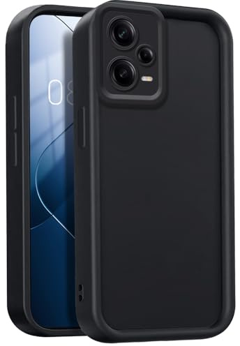 GOGME Cover per Xiaomi Redmi Note 12 Pro 5G, Custodia Protettiva Completa in Silicone TPU Morbido, Cover Antipolvere Antiurto - Nero
