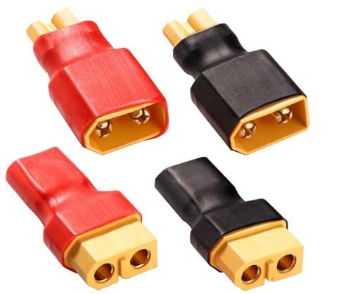 YIXISI 4 Stücke XT30 zu XT60 Stecker Adapter, XT30 Stecker auf XT60 Buchse und XT60 Stecker auf XT30 Buchse, für RC FPV-Drohnen, Lipo-NiMH-Akku-Ladegerät