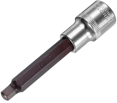 Sourcingmap 1/2 Drive x H7 (7mm) Hex Bit Socket, S2 Steel Bits CR-V Sockets 4 Length Use with Ratchet Wrench, Slide Bar, Extension Rod