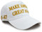 LEEMASING MAGA Hat Präsident Donald Trump Make America Great Again Kappe Bestickt Unisex Stil Kopfbedeckung (Weiß Gold)