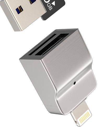 Adapter Lightning auf USB (2in1) für iPhone 14 Micro SD Kartenleser Kabel 3.0 OTG TF Card Reader für Apple MFI zertifizierter Speicherstick für iPad Kamera externe Tastatur Memory