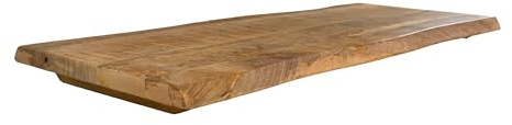 SAM Holzplatte 80x40 cm Curtis, Bretter aus Mangoholz massiv + raue Oberfläche, Baumkanten-Platte für Heimwerker, geeignet für Arbeitsplatten, Tische & Fensterbretter