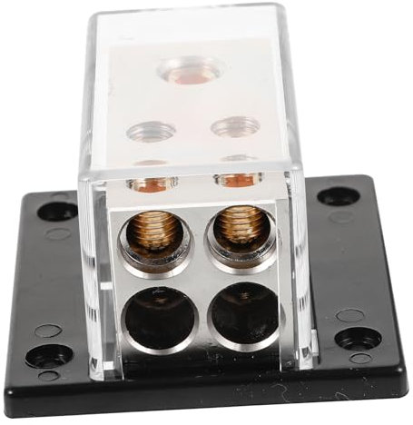 HAWILLOSCH Car Zinc Alloy Splitter for Car Audio Plastic Ground Distribution Block Car Audio Car Amplifier Distribution Block