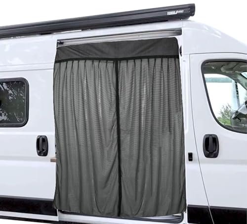 Zanzariera per furgoni, tenda da porta per camper, zanzariera in rete per furgoni e altri camper, zanzariera magnetica per roulotte, camper, porta laterale (165 x 210 cm)