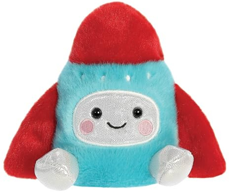 Aurora, 33780, Palm Pals Mars Rocket Ship 5In, Soft Toy, Blue & Red