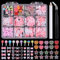 3D Mix Assorted Color Nail Charms Set, Cute Nail Art Charms Kit Color Butterfly Blossom Flower Moon Heart Star Nail Art Charms Nail Charms DIY Nail Art Supplies Accessories