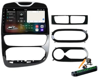 YLOXFW Y150s, Android 14.0 Coche Radio 2 DIN Estéreo para Clio 4 BH98 KH98 2012-2018 GPS Sat Navi 9''Cartablet Multimedia Vídeo Reproductor BT FM Receptor con Carplay 4G 5G WiFi DSP SWC