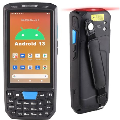 RUGLINE 2024 Android Barcode Scanner, Android 13 PDA, 4GB+64GB Barcode Scanner with Keyboard, QR Code Scanner N6703 1D 2D, IP66 Inventory Scanner with Software