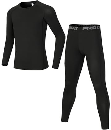 Base Layer Set Boys Football Skins Thermal Long Sleeve Top and Leggings